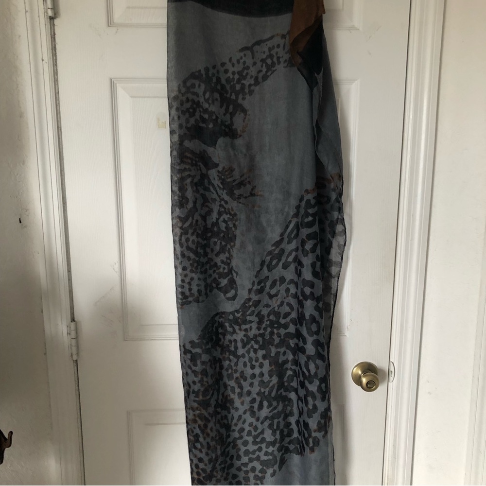 Extra Large Leopard Printed Scarf - image 3